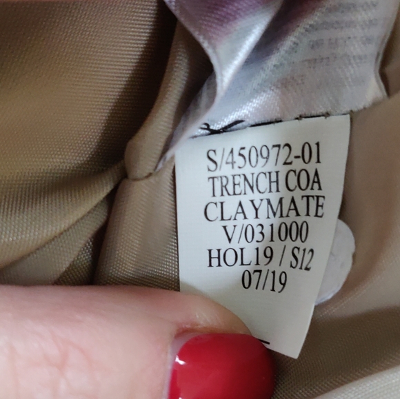 Old Navy Water Resistant Trench Coat Tan Size XS NEW - Picture 15 of 16